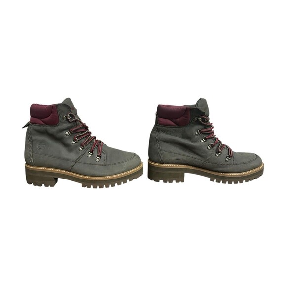 Timberland Womens Courmayeur Waterproof Hiker Boots Olive Red / Burgundy Sz 11 - Picture 4 of 15